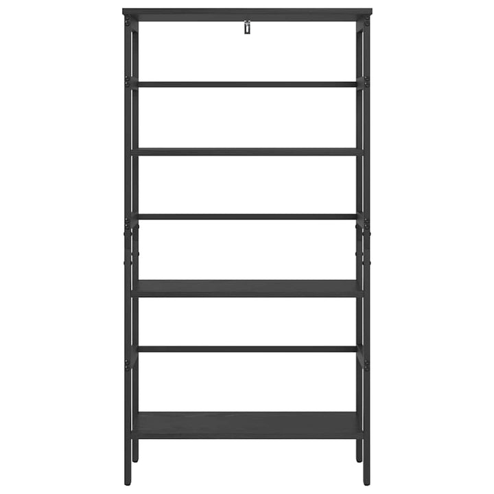 Bogreol 3 niveauer 60 x 29,5 x 115 cm Konstrueret træ Sort eg