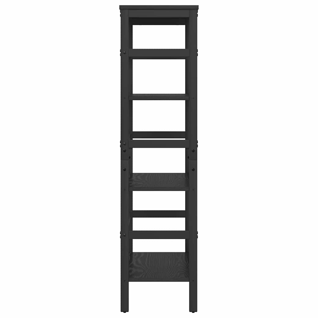 Bogreol 3 niveauer 60 x 29,5 x 115 cm Konstrueret træ Sort eg
