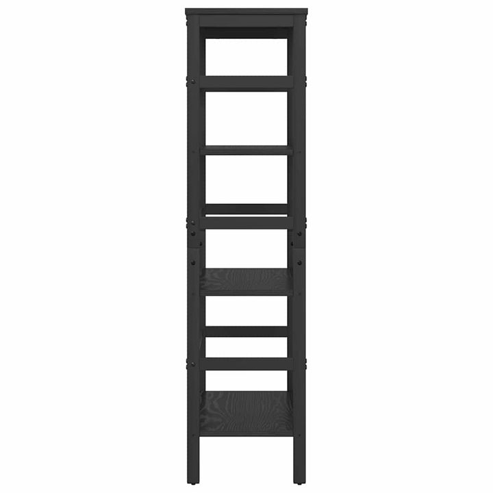 Bogreol 3 niveauer 60 x 29,5 x 115 cm Konstrueret træ Sort eg