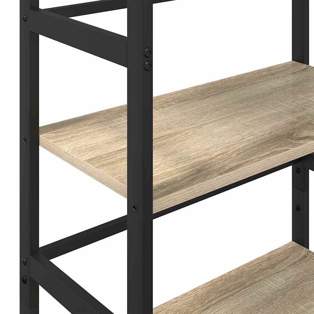 Bogreol 3 niveauer 60 x 29,5 x 115 cm Konstrueret træ Sonoma eg
