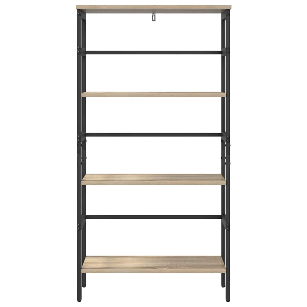 Bogreol 3 niveauer 60 x 29,5 x 115 cm Konstrueret træ Sonoma eg