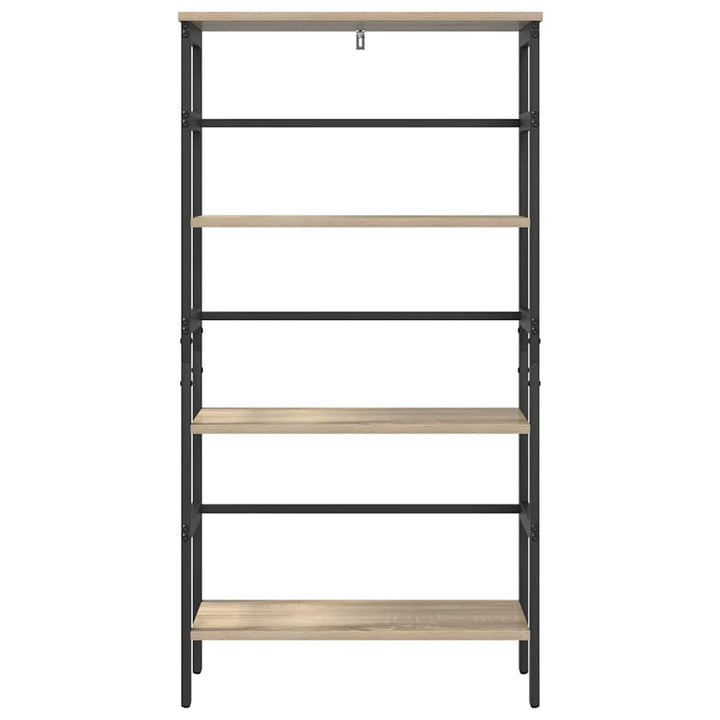 Bogreol 3 niveauer 60 x 29,5 x 115 cm Konstrueret træ Sonoma eg