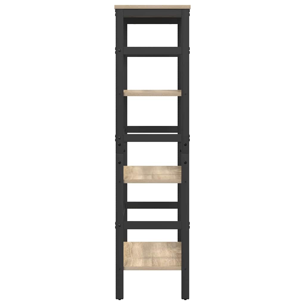 Bogreol 3 niveauer 60 x 29,5 x 115 cm Konstrueret træ Sonoma eg