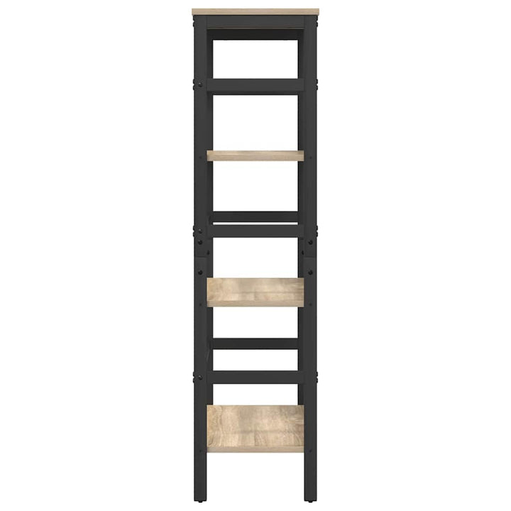 Bogreol 3 niveauer 60 x 29,5 x 115 cm Konstrueret træ Sonoma eg