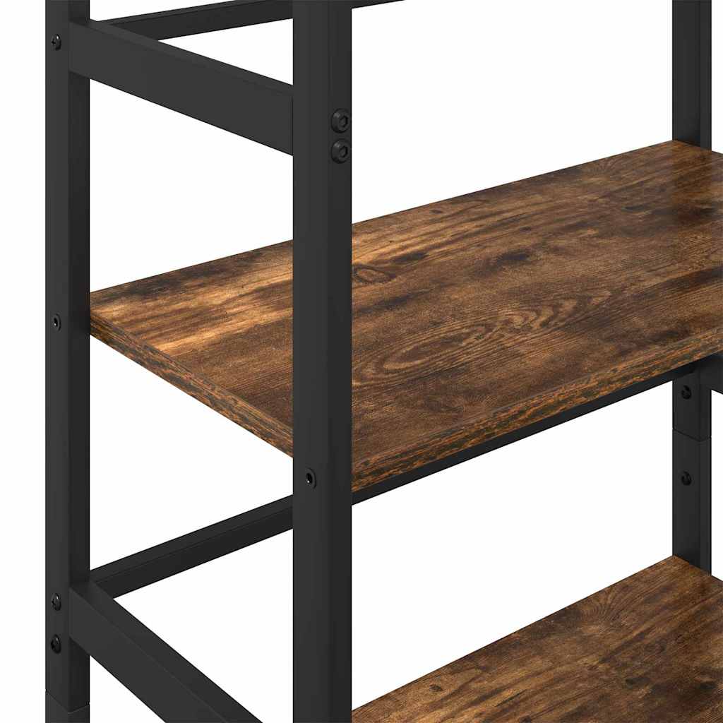 Bogreol 3 niveauer 60 x 29,5 x 115 cm Konstrueret træ Røget eg