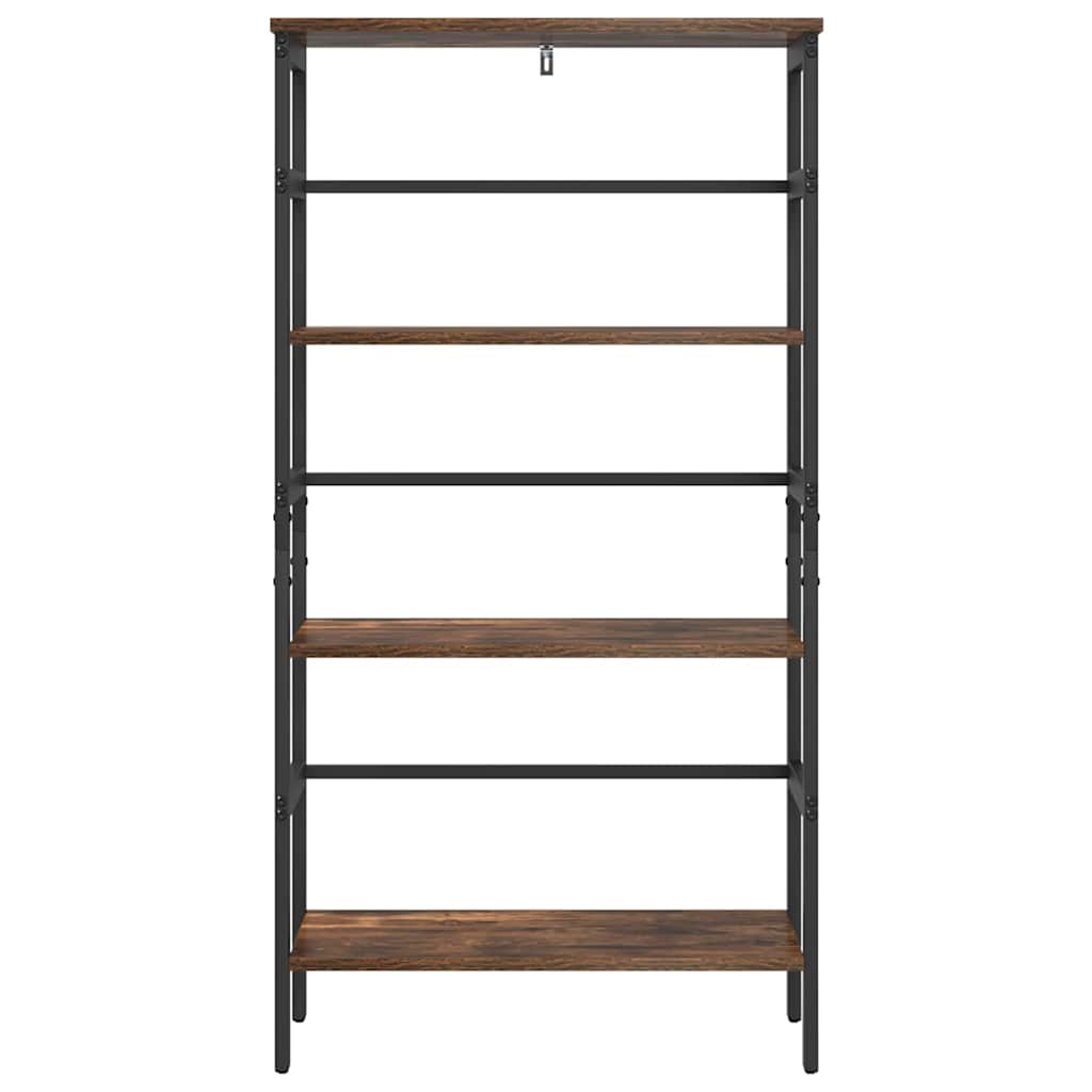 Bogreol 3 niveauer 60 x 29,5 x 115 cm Konstrueret træ Røget eg