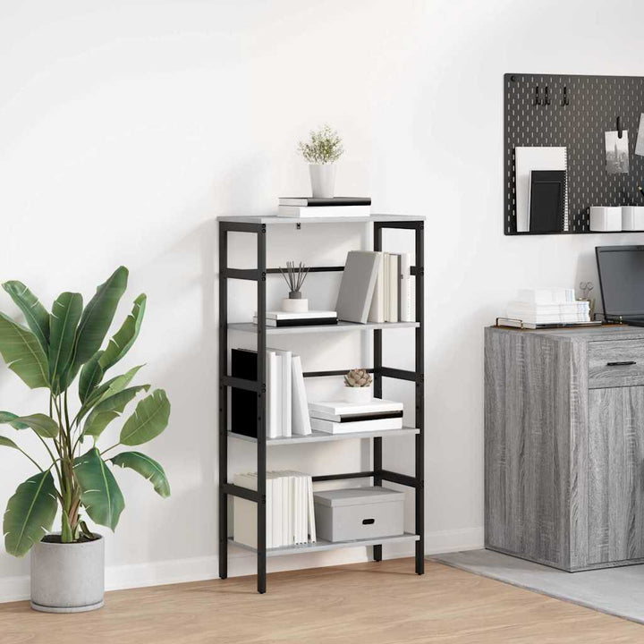 Bogreol 3 niveauer 60 x 29,5 x 115 cm Konstrueret træ
