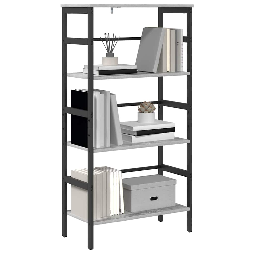 Bogreol 3 niveauer 60 x 29,5 x 115 cm Konstrueret træ