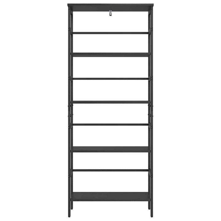 Bogreol 4 niveauer 60 x 29,5 x 149 cm Konstrueret træ Sort eg