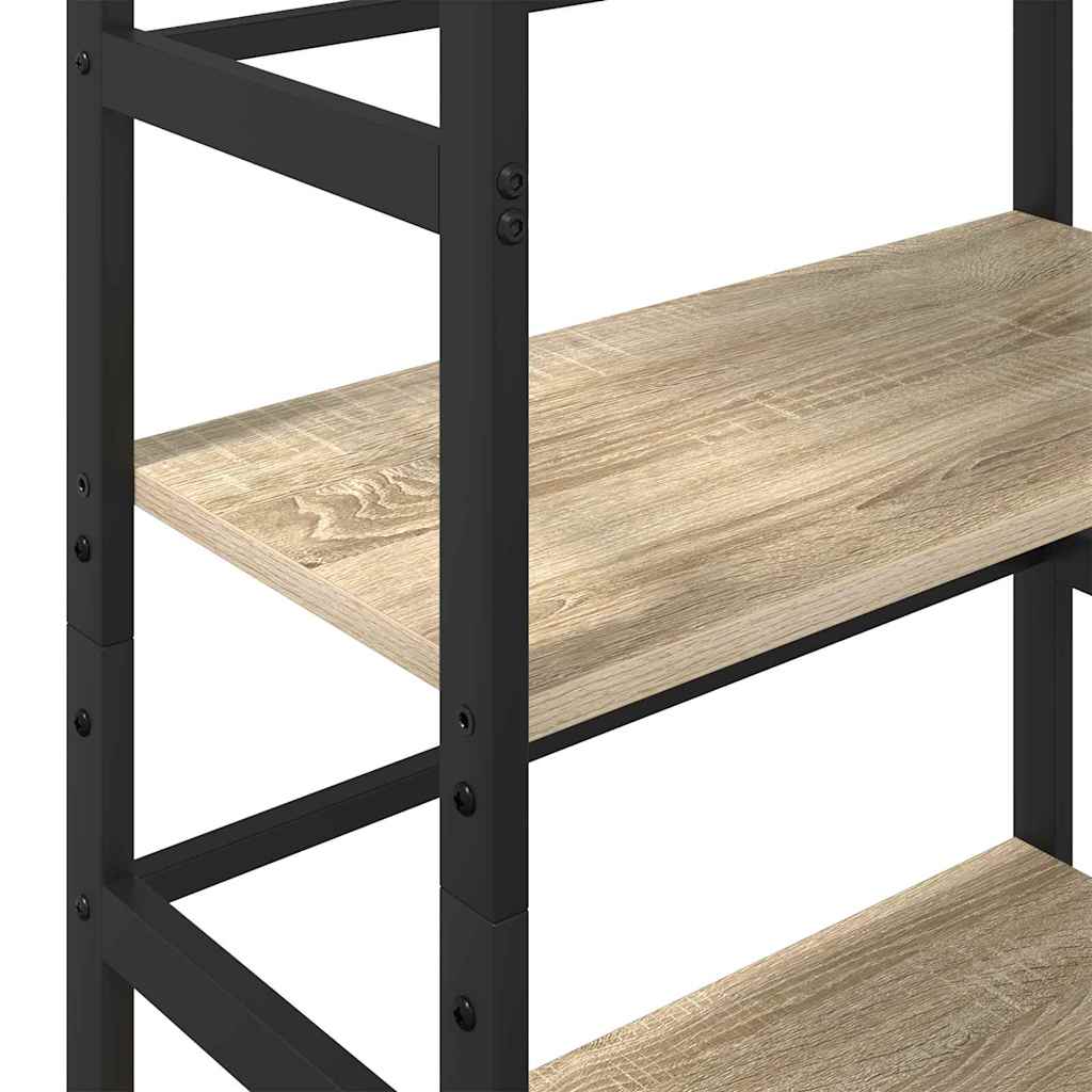 Bogreol 4 niveauer 60 x 29,5 x 149 cm Konstrueret træ Sonoma eg