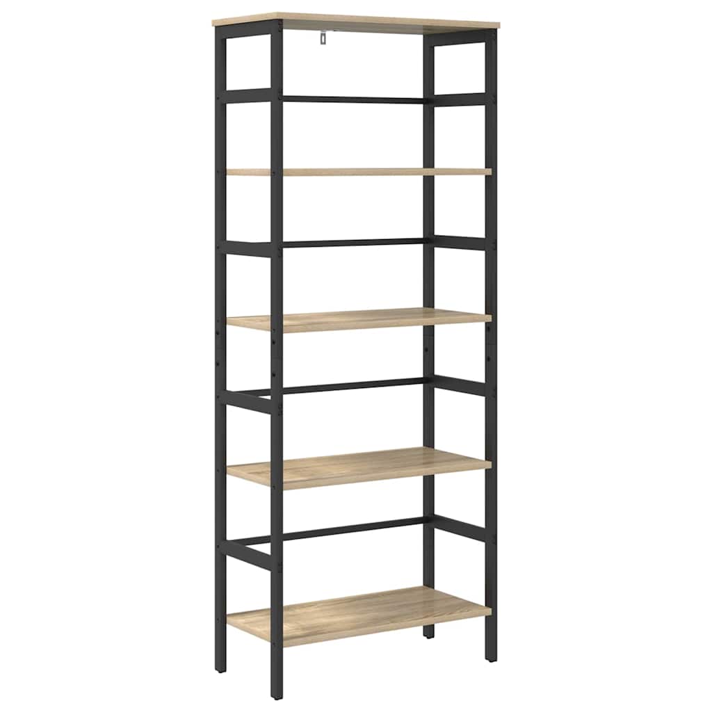 Bogreol 4 niveauer 60 x 29,5 x 149 cm Konstrueret træ Sonoma eg