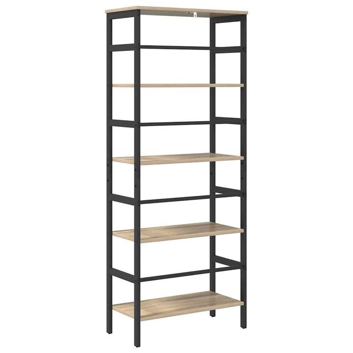 Bogreol 4 niveauer 60 x 29,5 x 149 cm Konstrueret træ Sonoma eg