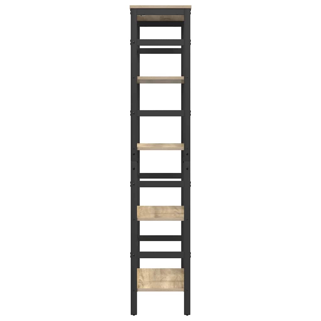 Bogreol 4 niveauer 60 x 29,5 x 149 cm Konstrueret træ Sonoma eg