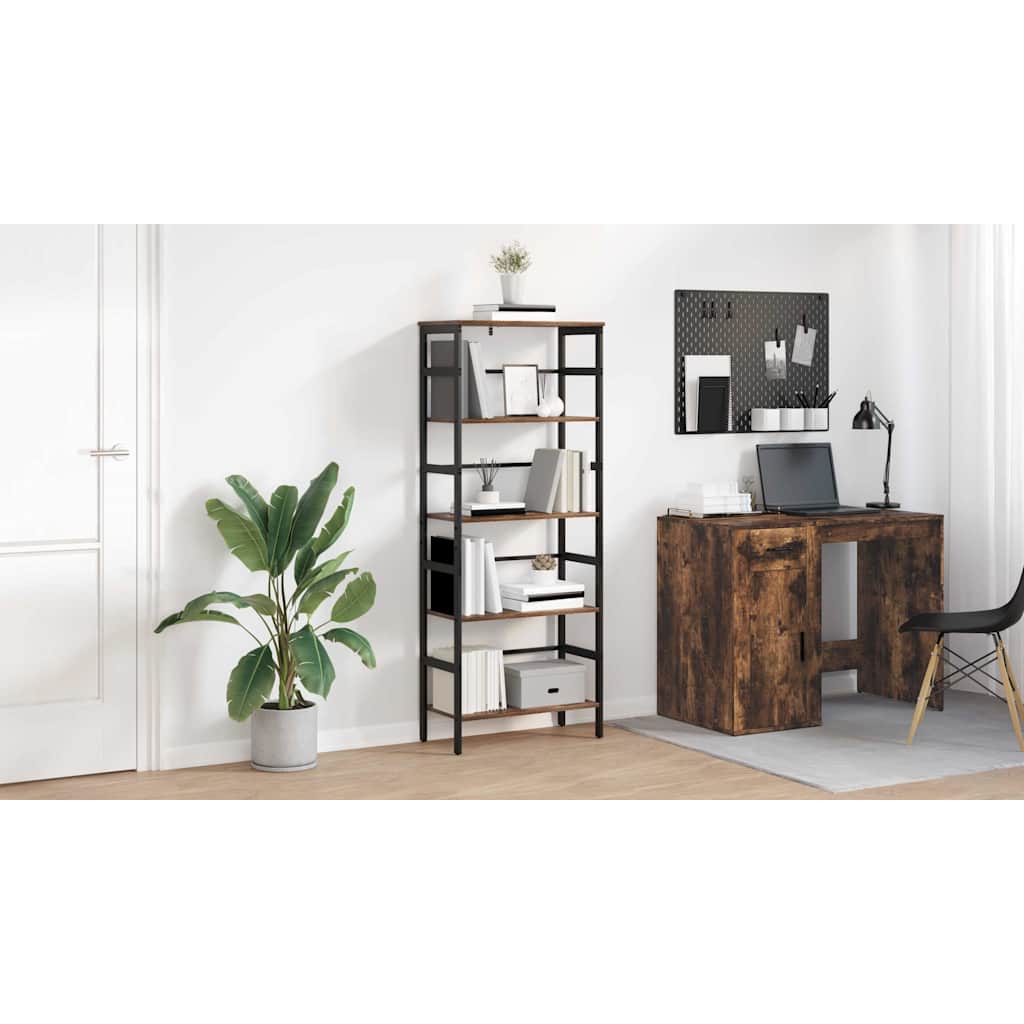 Bogreol Røget eg 60 x 29,5 x 149 cm Konstrueret træ