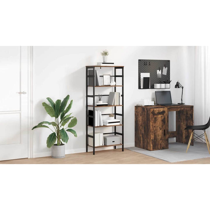 Bogreol Røget eg 60 x 29,5 x 149 cm Konstrueret træ