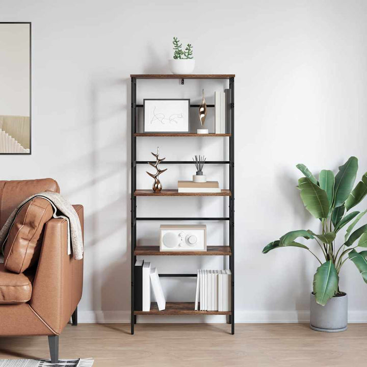 Bogreol Røget eg 60 x 29,5 x 149 cm Konstrueret træ