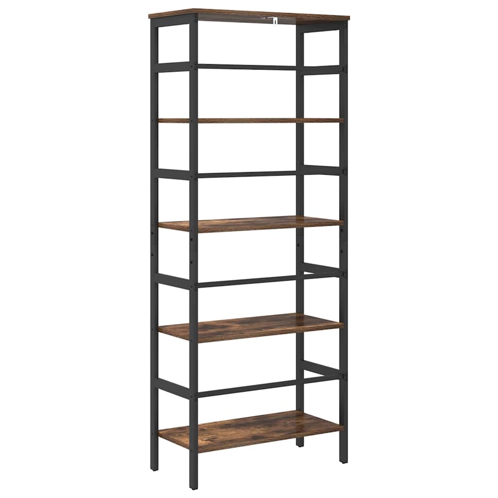 Bogreol Røget eg 60 x 29,5 x 149 cm Konstrueret træ