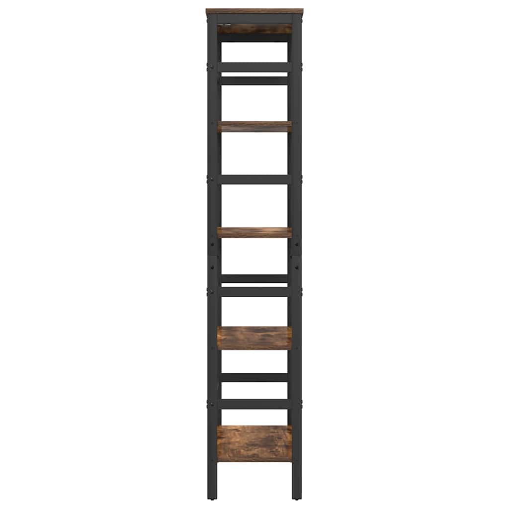 Bogreol 4 niveauer 60 x 29,5 x 149 cm Konstrueret træ Røget eg