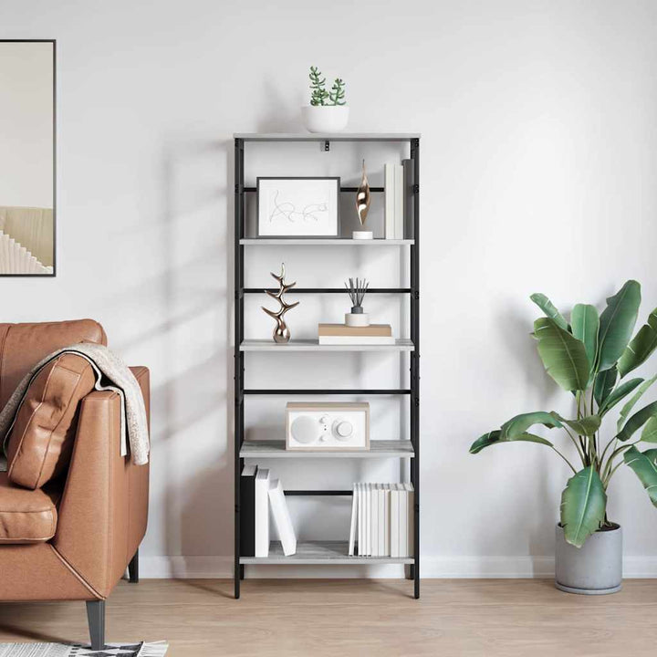 Bogreol 4 niveauer 60 x 29,5 x 149 cm Konstrueret træ