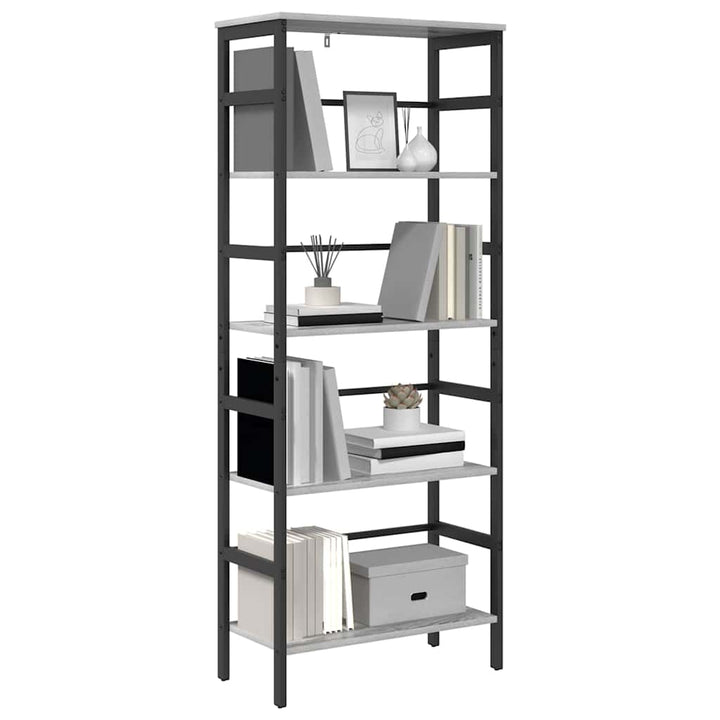 Bogreol 4 niveauer 60 x 29,5 x 149 cm Konstrueret træ