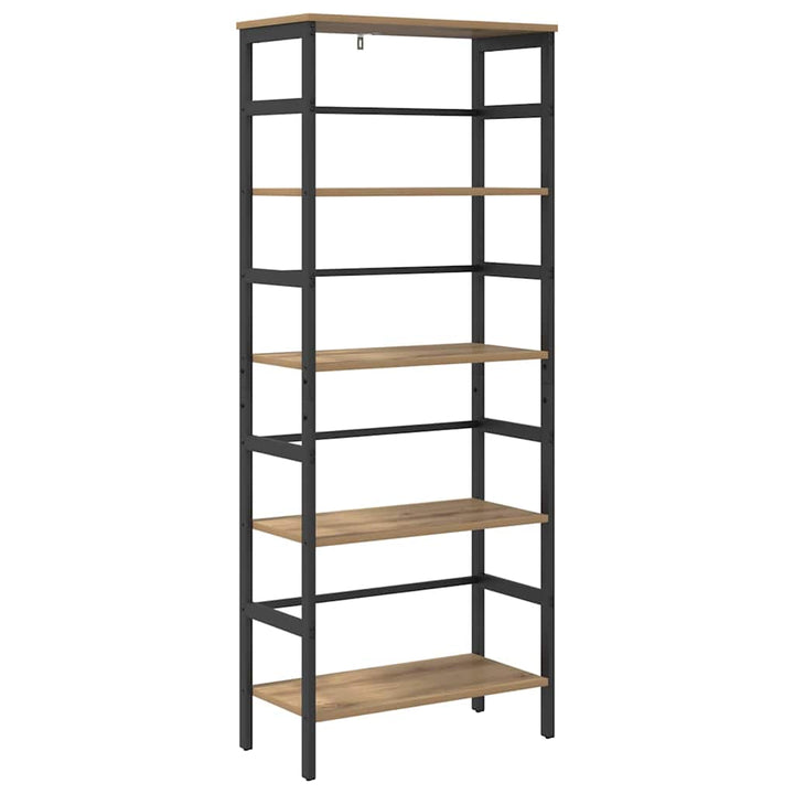 Bogreol 4 niveauer 60 x 29,5 x 149 cm Konstrueret træ