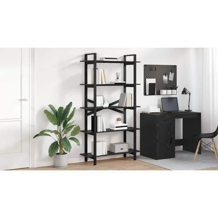 Bogreol Sort eg 100 x 33,5 x 178 cm Konstrueret træ