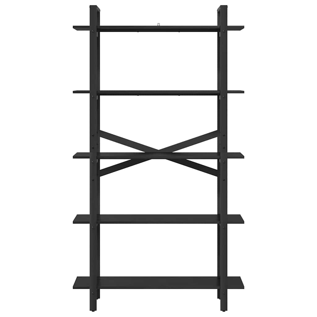 Bogreol Sort eg 100 x 33,5 x 178 cm Konstrueret træ