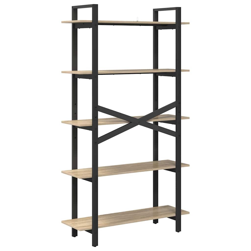 Bogreol Sonoma eg 100 x 33,5 x 178 cm Konstrueret træ