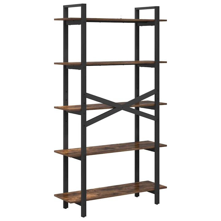 Bogreol Røget eg 100 x 33,5 x 178 cm Konstrueret træ