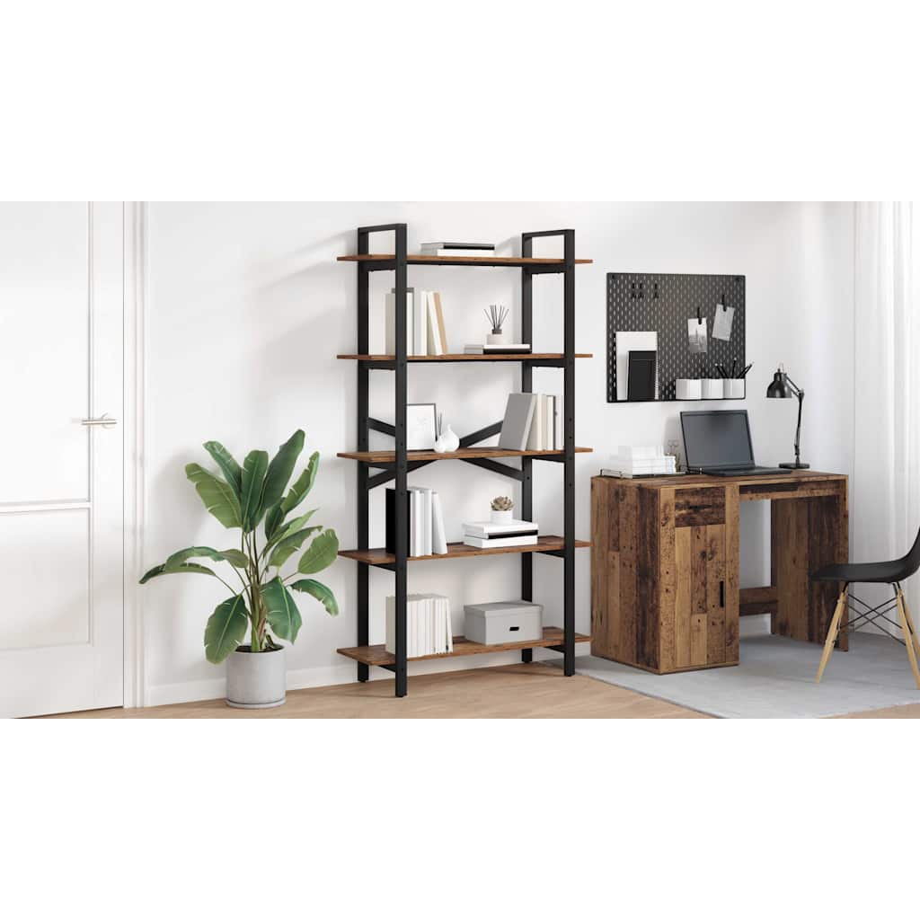 Bogreol Gammelt træ 100 x 33,5 x 178 cm Konstrueret træ