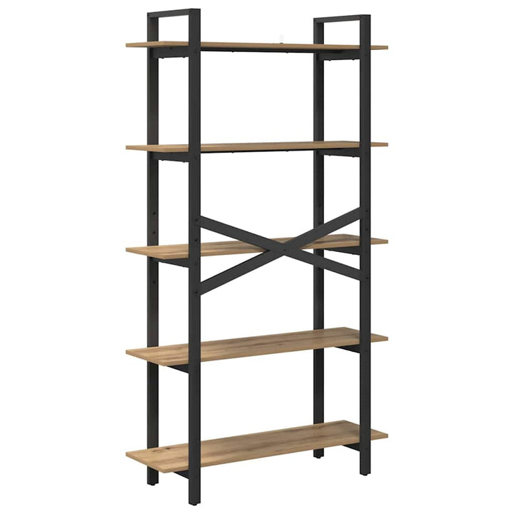 Bogreol 5 niveauer 100 x 33,5 x 178 cm Konstrueret træ