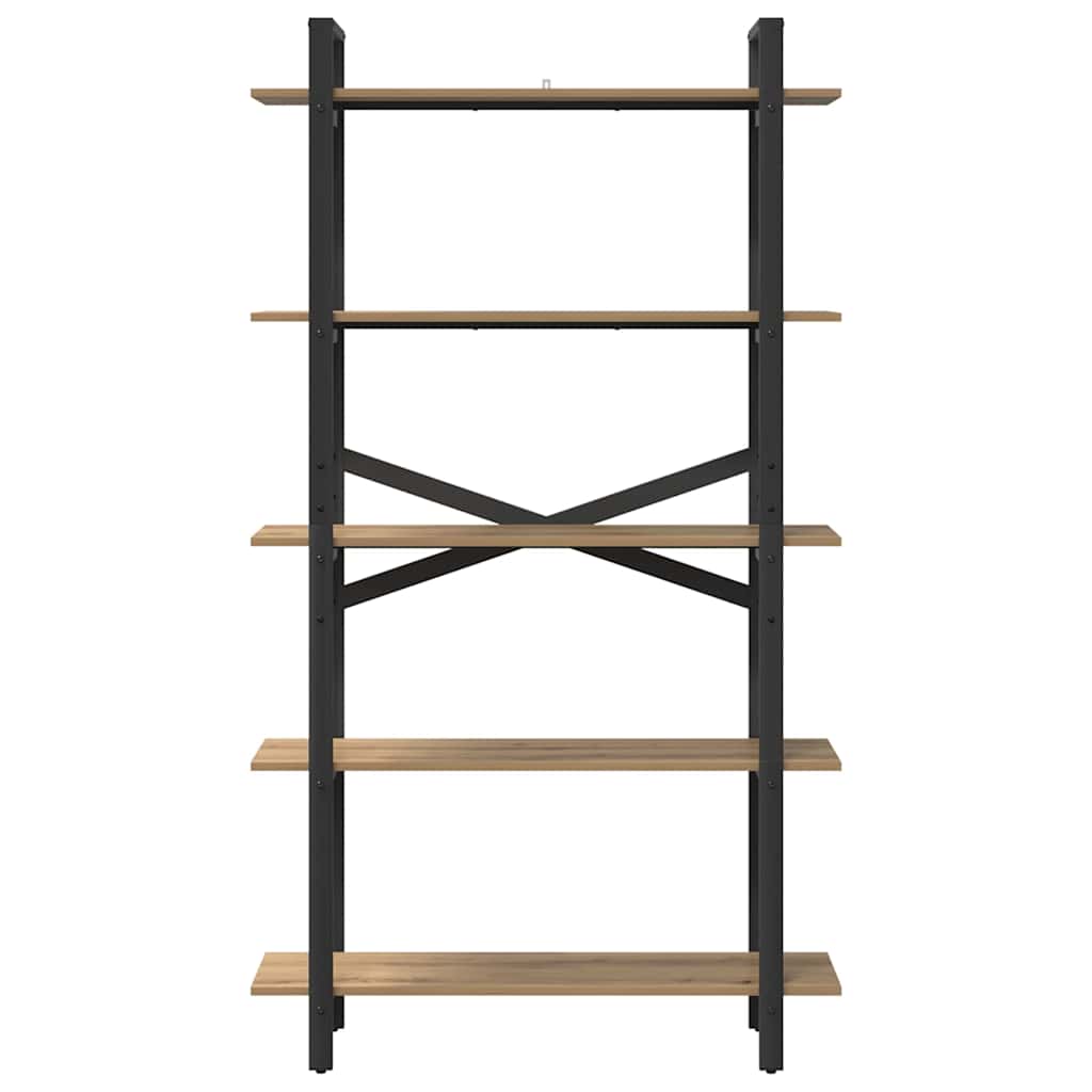 Bogreol 5 niveauer 100 x 33,5 x 178 cm Konstrueret træ