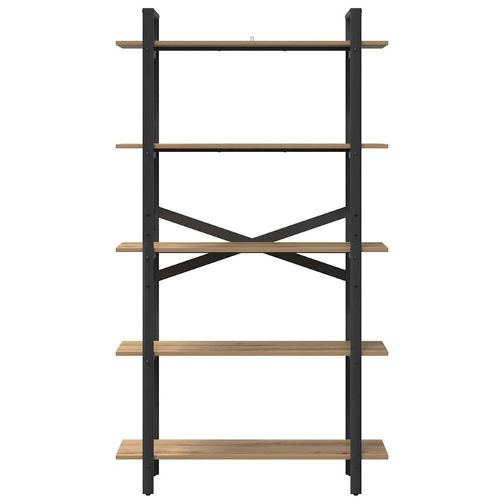Bogreol 5 niveauer 100 x 33,5 x 178 cm Konstrueret træ