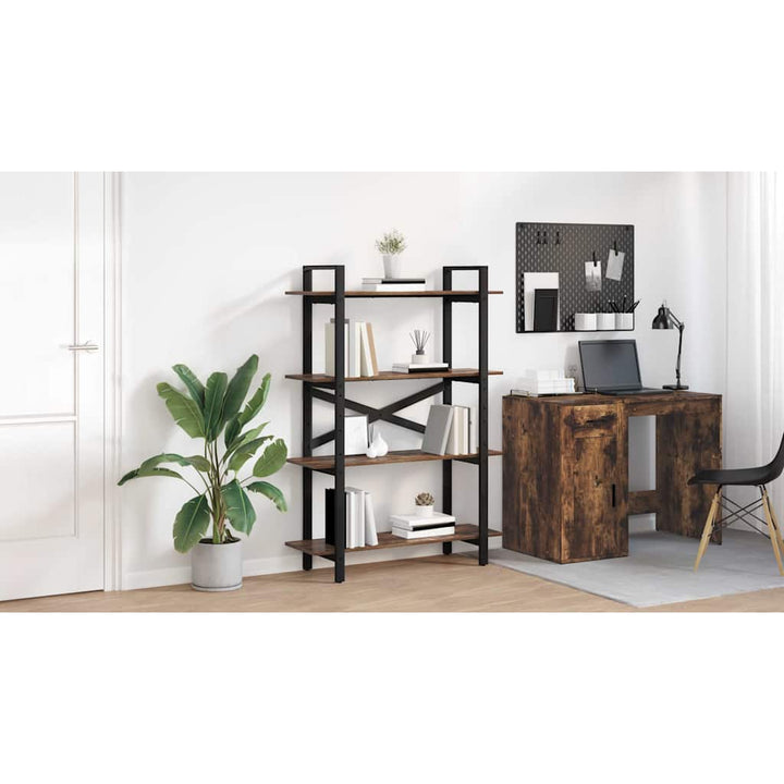 Bogreol Røget eg 100 x 33,5 x 140 cm Konstrueret træ