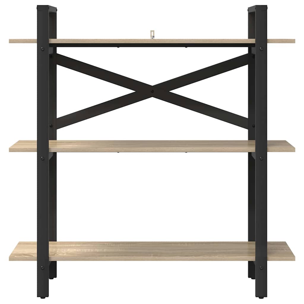 Bogreol 3 niveauer 100 x 33,5 x 102 cm Konstrueret træ