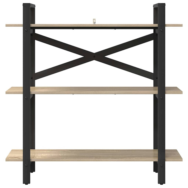 Bogreol 3 niveauer 100 x 33,5 x 102 cm Konstrueret træ