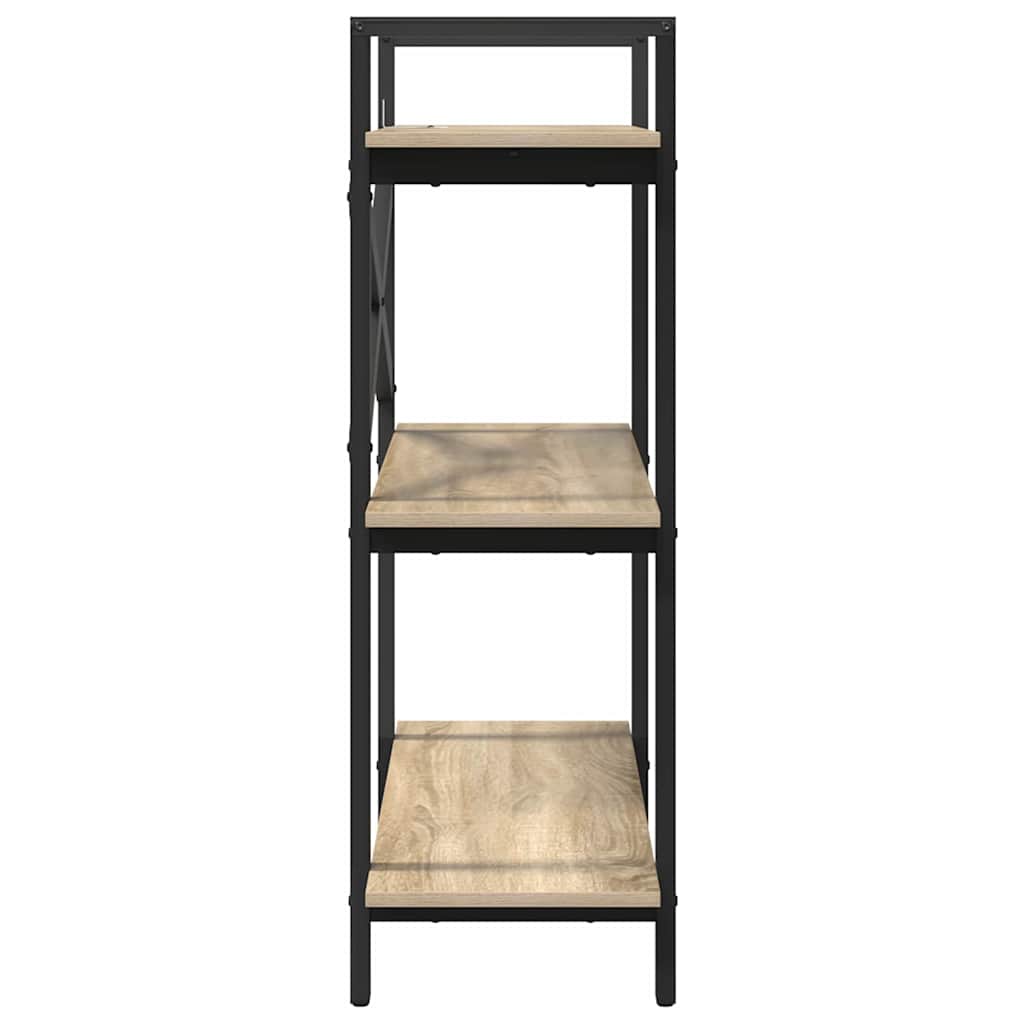 Bogreol 3 niveauer 100 x 33,5 x 102 cm Konstrueret træ