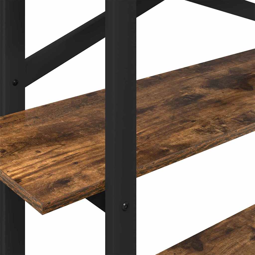 Bogreol 3 niveauer 100 x 33,5 x 102 cm Konstrueret træ Røget eg