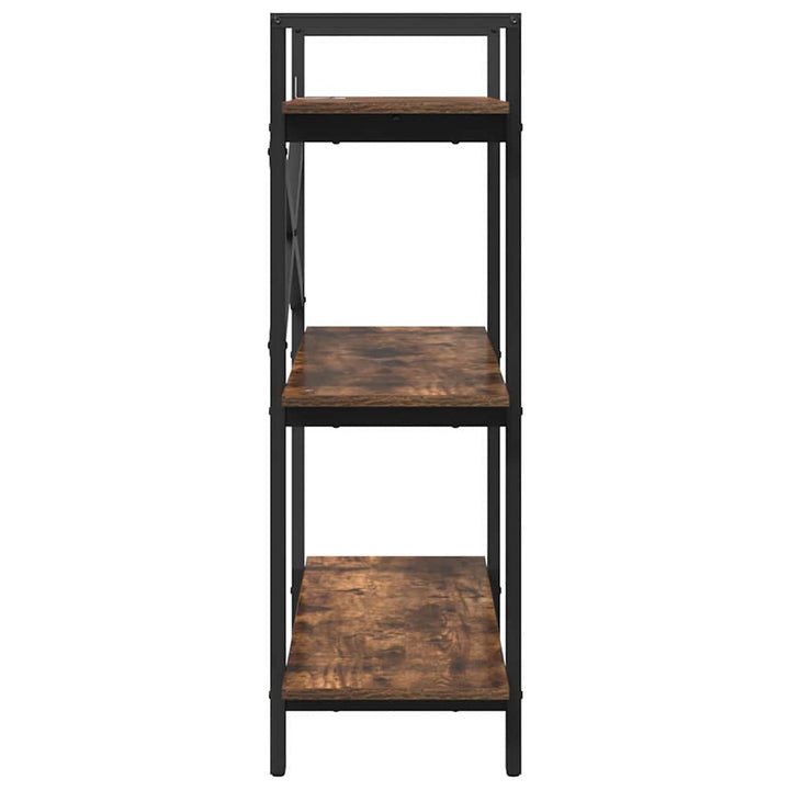 Bogreol 3 niveauer 100 x 33,5 x 102 cm Konstrueret træ Røget eg
