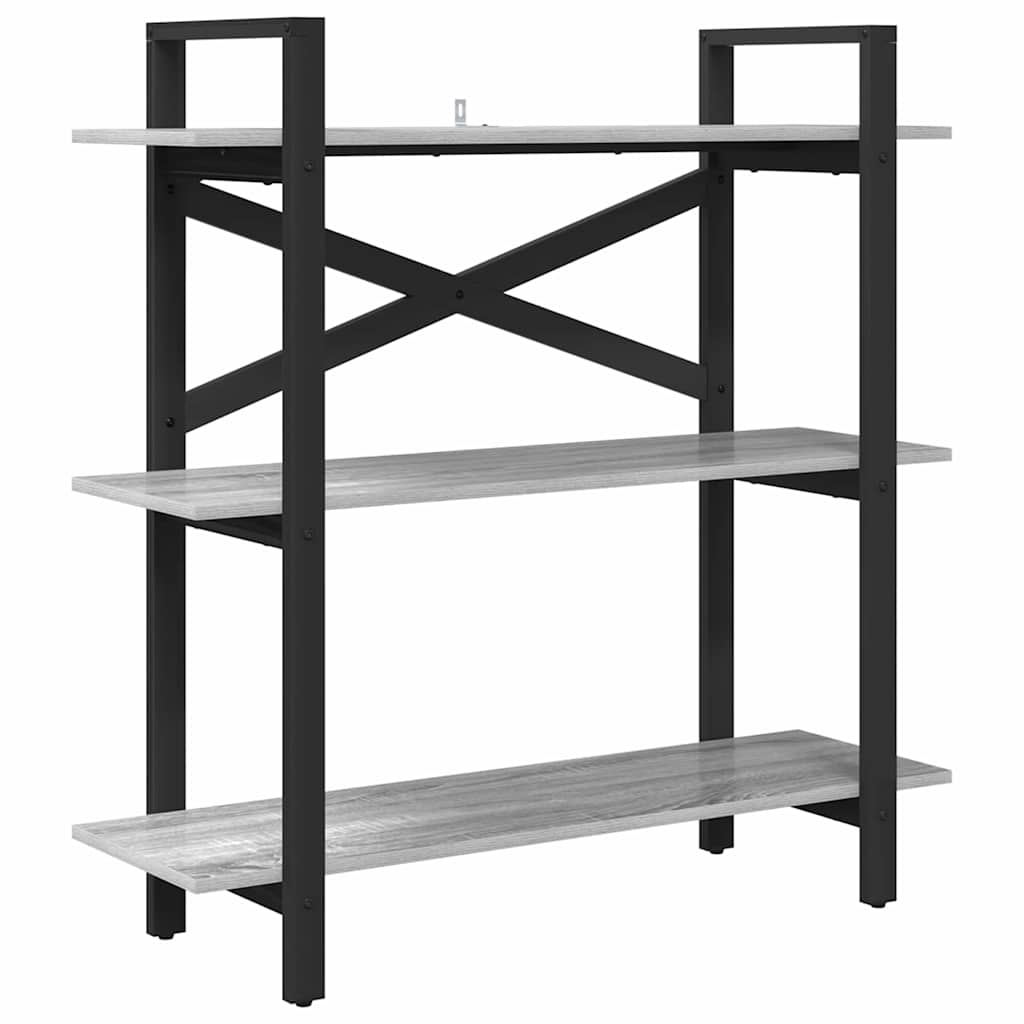 Bogreol 3 niveauer 100 x 33,5 x 102 cm Konstrueret træ