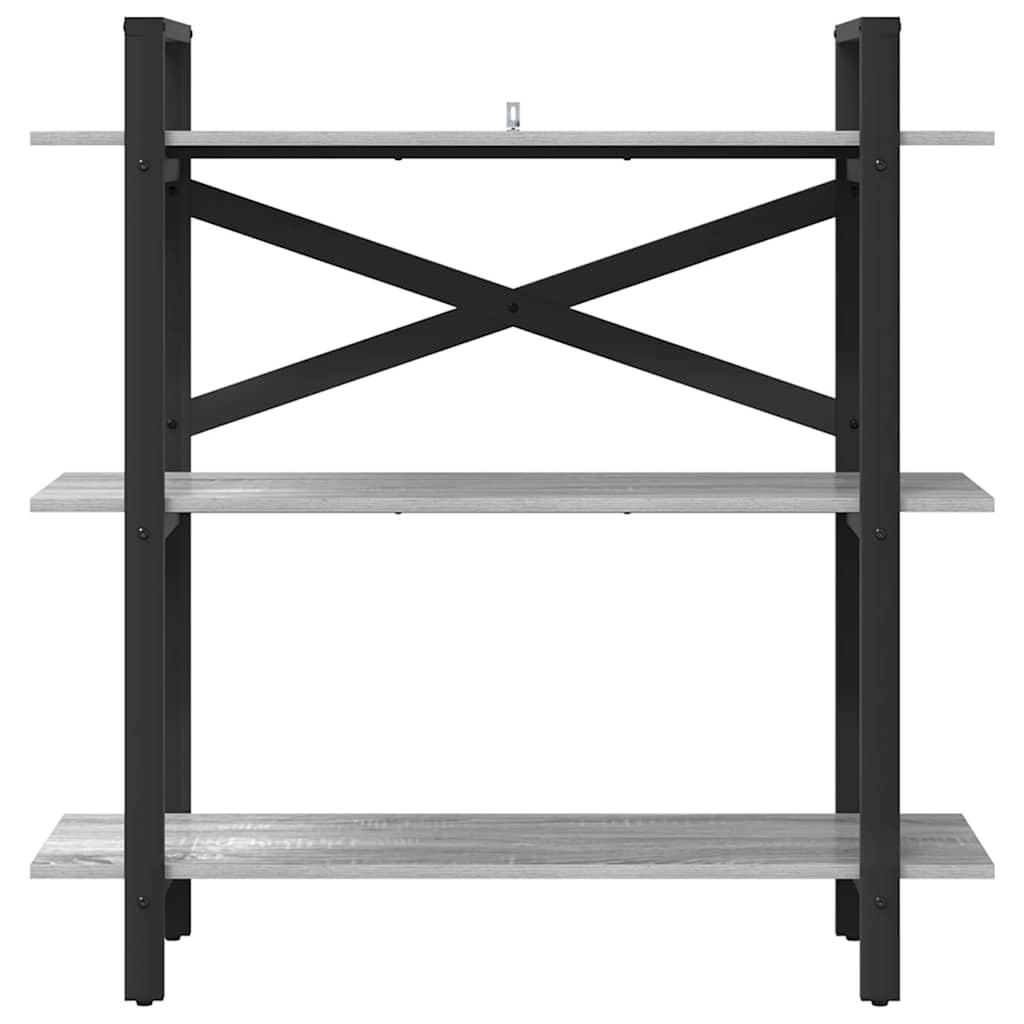 Bogreol 3 niveauer 100 x 33,5 x 102 cm Konstrueret træ