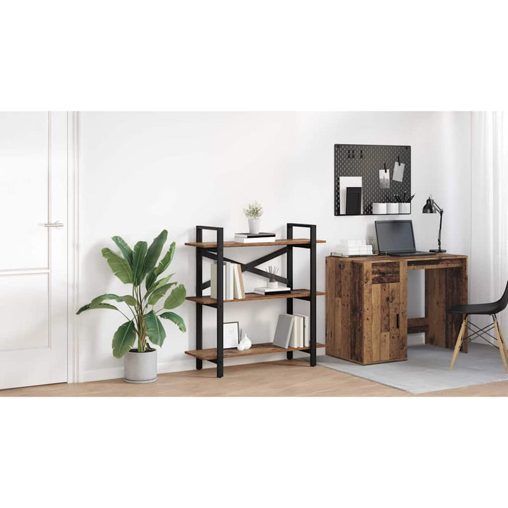 Bogreol Gammelt træ 100 x 33,5 x 102 cm Konstrueret træ