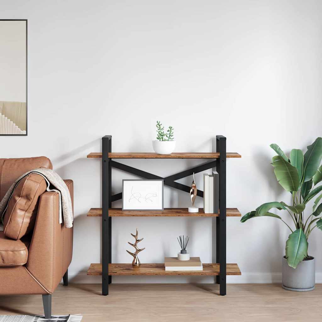 Bogreol Gammelt træ 100 x 33,5 x 102 cm Konstrueret træ