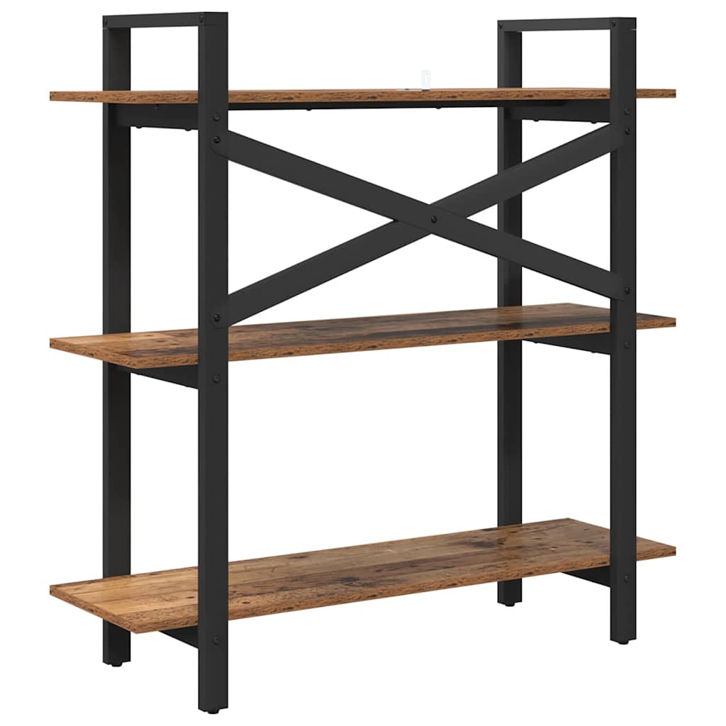 Bogreol Gammelt træ 100 x 33,5 x 102 cm Konstrueret træ