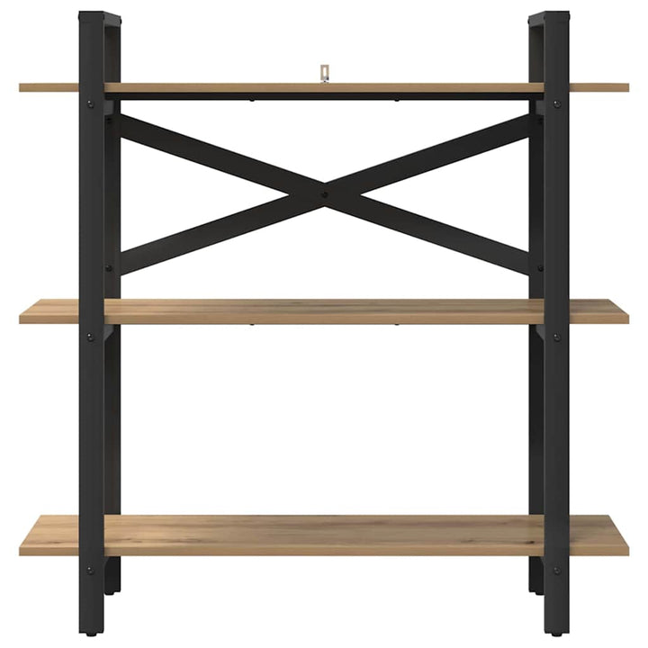 Bogreol 3 niveauer 100 x 33,5 x 102 cm Konstrueret træ