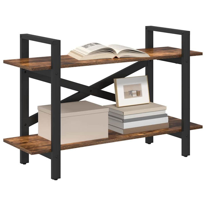 Bogreol Røget eg 100 x 33,5 x 64 cm Konstrueret træ