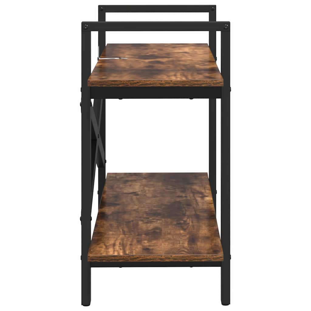 Bogreol Røget eg 100 x 33,5 x 64 cm Konstrueret træ
