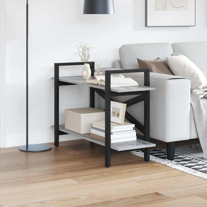 Bogreol 2 niveauer 100 x 33,5 x 64 cm Konstrueret træ
