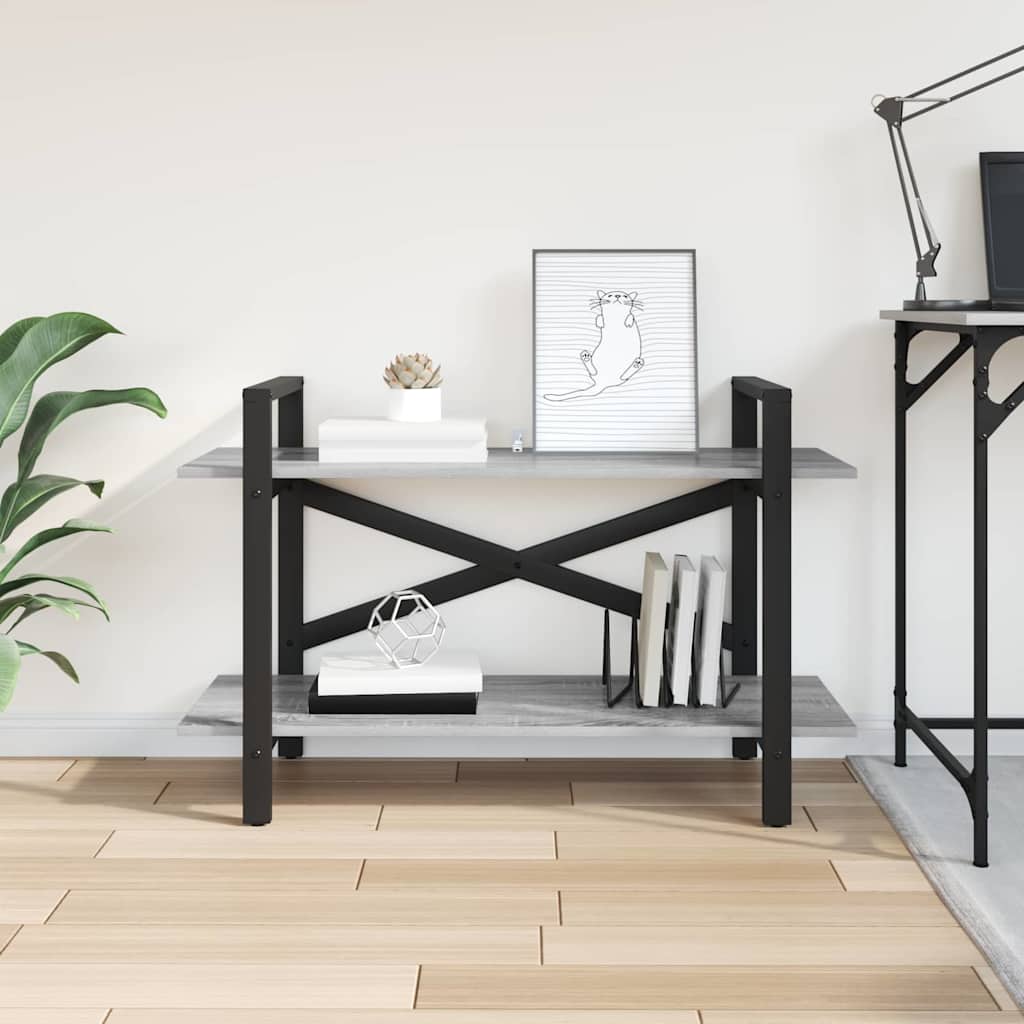 Bogreol 2 niveauer 100 x 33,5 x 64 cm Konstrueret træ