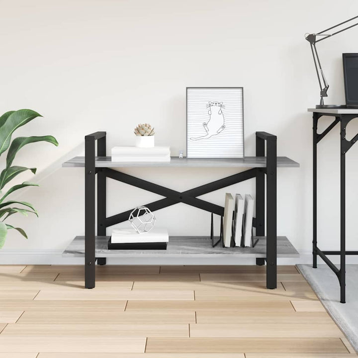 Bogreol 2 niveauer 100 x 33,5 x 64 cm Konstrueret træ